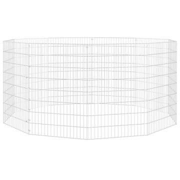Vidaxl Ograda za živali na prostem z 10 paneli 54x80 cm železo