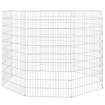 Vidaxl Ograda za živali proste reje 8-delna 54 x 100 cm pocinkano železo