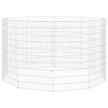 Vidaxl Ograda za živali na prostem z 10 paneli 54x100 cm železo