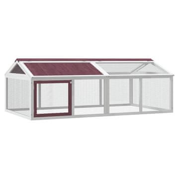 Vidaxl Ograda za male živali 200x112,5x74 cm trdna borovina