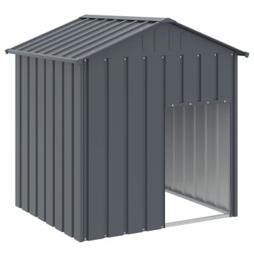Vidaxl Pasja uta s streho antracitna 117x103x123 cm pocinkano jeklo