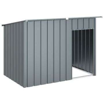 Vidaxl Pasja uta s streho antracitna 153x91x110 cm pocinkano jeklo