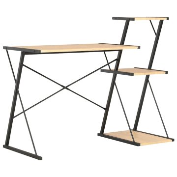 Vidaxl Pisalna miza s polico 116x50x93 cm