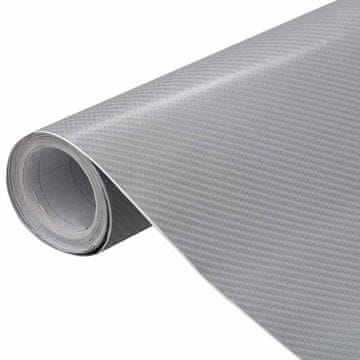 Vidaxl Folija za avto 4D srebrna 100x150 cm