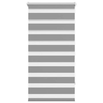 Vidaxl Zebra senčilo 60,9 x 120 cm, širina blaga 56,7 cm, sivo