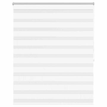 Vidaxl Zebra senčilo 120,9 x 175 cm, širina blaga 116,7 cm, bela