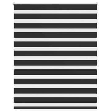 Vidaxl Zebra senčilo 120,9 x 175 cm, širina blaga 116,7 cm, črne barve