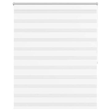 Vidaxl Zebra senčilo 140,9 x 175 cm Širina blaga 136,7 cm bela