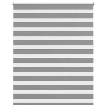 Vidaxl Zebra senčilo 140,9 x 175 cm, širina blaga 136,7 cm, sivo