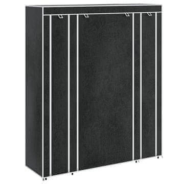 Vidaxl Garderobna omara iz blaga s predelki 45x150x176 cm