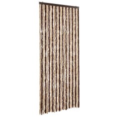 Vidaxl Zavesa proti mrčesu iz šenilje 100x220 cm bež in svetlo rjava