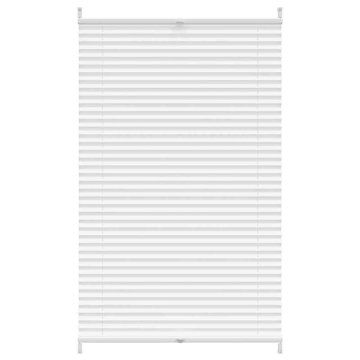 Vidaxl Plise Harmonika Zavese velikost 70 x 100 cm Bele barve