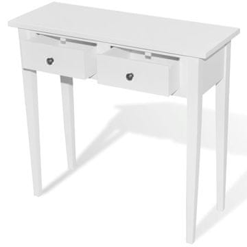 Vidaxl Toaletna konzolna mizica iz lesa 79x30x74 cm