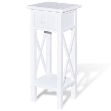Vidaxl Stranska mizica iz lesa 27x27x65,5 cm