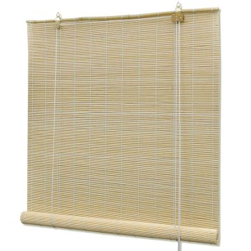 Vidaxl Rolo senčilo iz bambusa 140x220 cm naravne barve