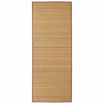 Vidaxl Pravokotna preproga iz rjavega bambusa 80x200 cm