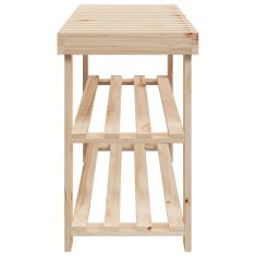 Vidaxl Stojalo za čevlje s klopjo 2 v 1 trden les jelke