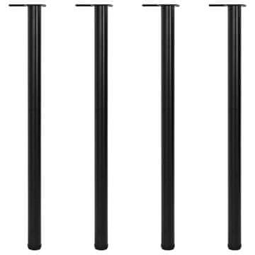 Vidaxl 4 Nastavljive Noge za Mizo Črne 1100 mm