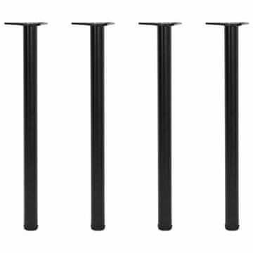 Vidaxl 4 Nastavljive Noge za Mizo Črne 870 mm