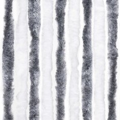 Vidaxl Zavesa proti mrčesu iz šenilje 100x220 cm siva in bela