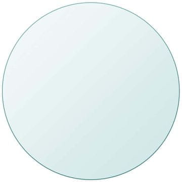 Vidaxl Površina za Mizo Kaljeno Steklo Okrogle Oblike 700 mm