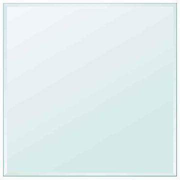 Vidaxl Površina za Mizo Kaljeno Steklo Kvadratne Oblike 700x700 mm