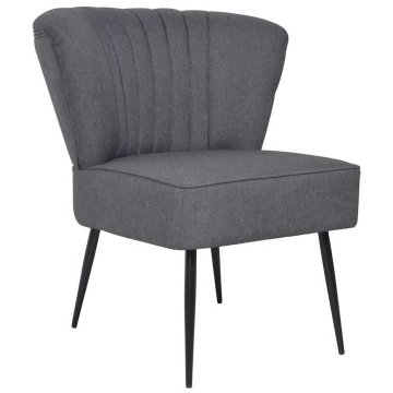Vidaxl Klubski stol temno sivo blago