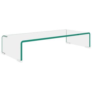 Vidaxl Stojalo za TV / ekran stekleno prozorno 60x25x11 cm