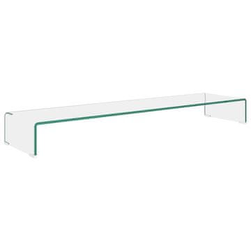 Vidaxl Stojalo za TV / ekran stekleno prozorno 120x30x13 cm
