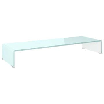 Vidaxl Stojalo za TV / ekran stekleno zeleno 90x30x13 cm