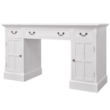 Vidaxl Pisalna Miza Bele Barve 140x48x80 cm