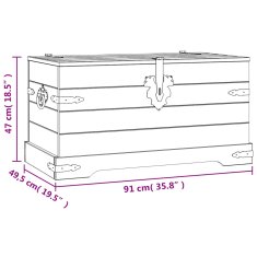 Vidaxl Skrinja za shranjevanje borovina Corona Range 91x49,5x47 cm