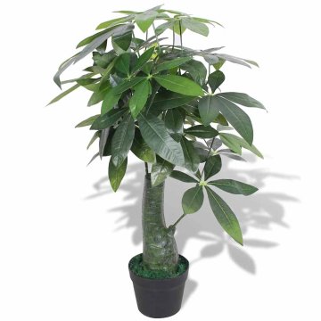 Vidaxl Umetna rastlina drevo sreče v loncu 85 cm zelene barve