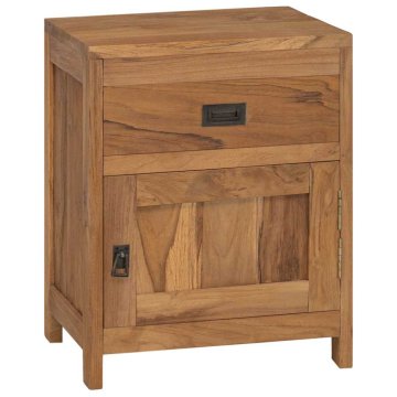 Vidaxl Nočna omarica iz trdne tikovine 40x30x50 cm
