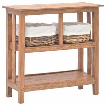 Vidaxl Konzolna mizica iz trden mahagonij 69x28x70 cm