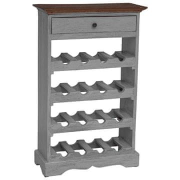 Vidaxl Stojalo za vino trden mahagonij 55x23x85 cm