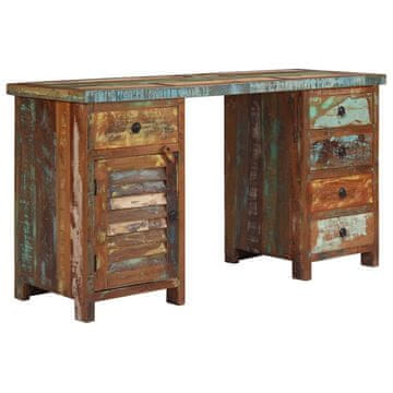 Vidaxl Pisalna miza iz trdnega predelanega lesa 140x50x77 cm