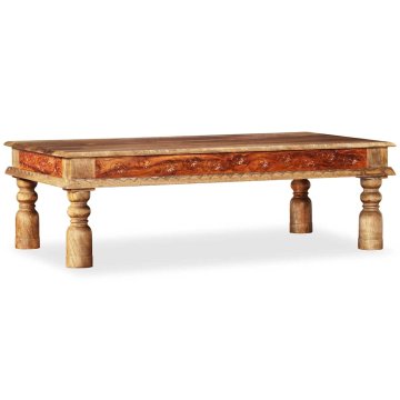 Vidaxl Klubska mizica trden mangov les in palisander 110x60x38 cm