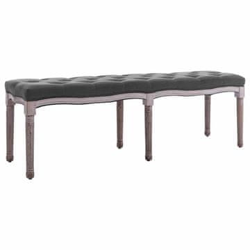 Vidaxl Klop iz platna in trdnega lesa 150x40x48 cm