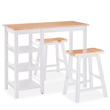 Vidaxl Barska garnitura 3 delna MDF bele barve