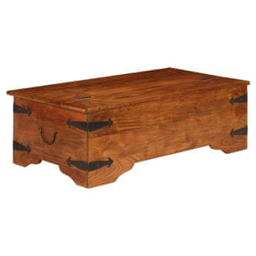 Vidaxl Klubska mizica trden akacijev les medena 110x55x35 cm