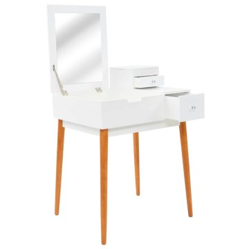 Vidaxl Toaletna mizica z ogledalom MDF 60x50x86 cm