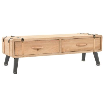 Vidaxl Omarica s predali trden les jelke 120x33x35 cm