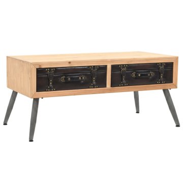 Vidaxl Klubska mizica trden les jelke 115x55x50 cm