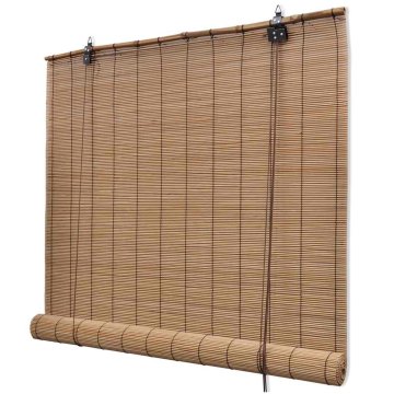 Vidaxl Rolo senčilo iz bambusa 150x160 cm rjave barve