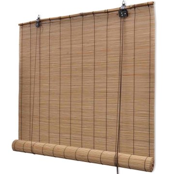 Vidaxl Rolo senčilo iz bambusa 140x220 cm rjave barve