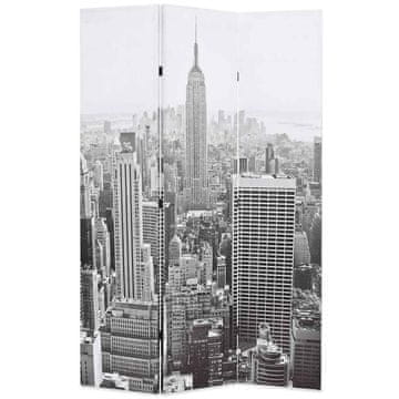 Vidaxl Zložljiv paravan 120x170 cm New York podnevi črn in bel