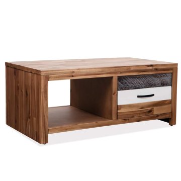 Vidaxl Klubska mizica iz trdnega akacijevega lesa 90x50x37,5 cm