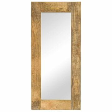 Vidaxl Ogledalo iz trdnega mangovega lesa 50x110 cm