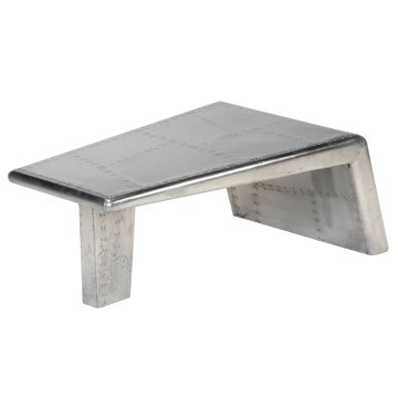 Vidaxl Letalska klubska mizica aluminij starinski stil